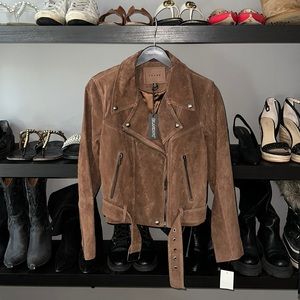 Blank NYC NWT brown suede jacket M